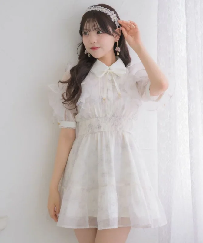 ROJITA ROJITA 花柄 半袖 ミニワンピース